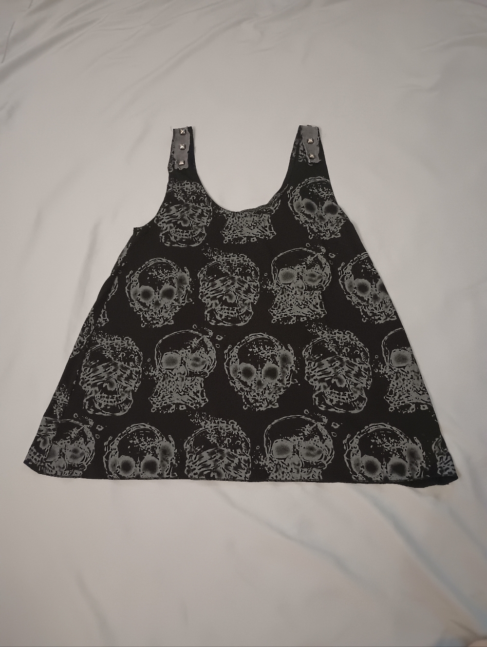 Royal Bones Black Skull Loose Fit Tank Top